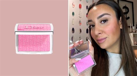 dior rosey blush|Dior blush with flushed cheeks.